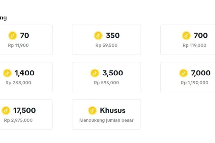 Daftar Harga Koin TikTok Terbaru Oktober 2025, Beserta Cara Top Up Murah Berbagai Media!