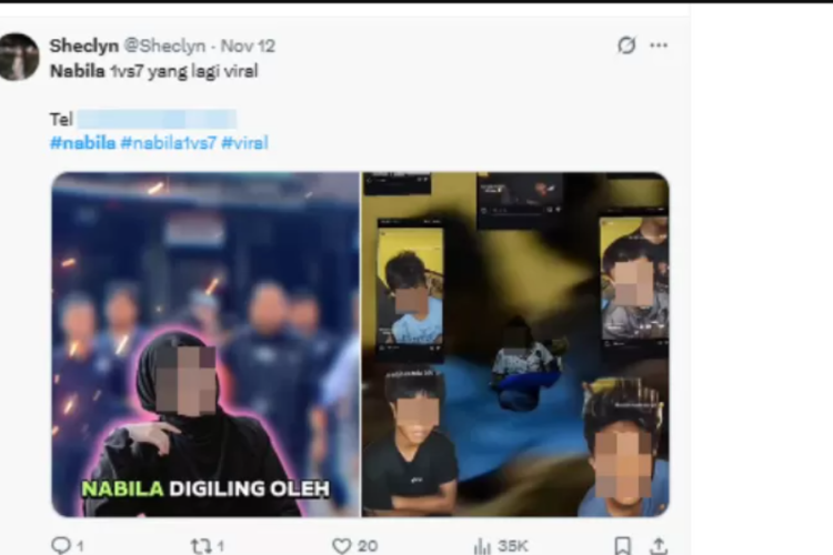 Heboh! Video Panas Nabila 1 vs 7 Bikin Kontroversi Viral, Link Banyak Dicari Netizen