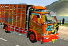 Download MOD BussID Truck Canter Full Strobo + Knalpot Serigala Terbaru 2025, Desain Skin Makin Garang